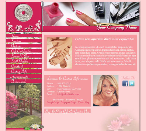 Oriental Garden Pink Website Design (15)