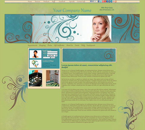 Flourishes Edgy Lime Website Design (272)
