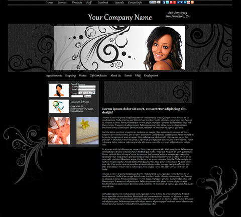 Flourishes Simple Black Website Design (276)