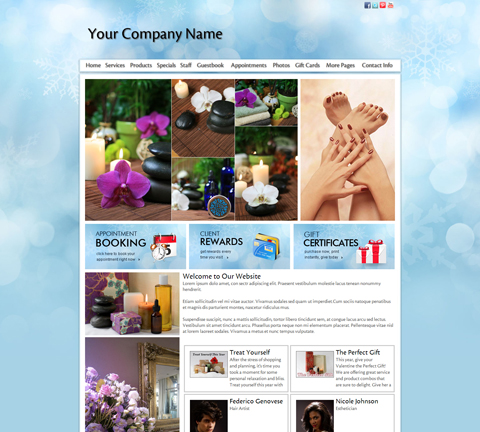 Holiday Snowflake Website Design (712)