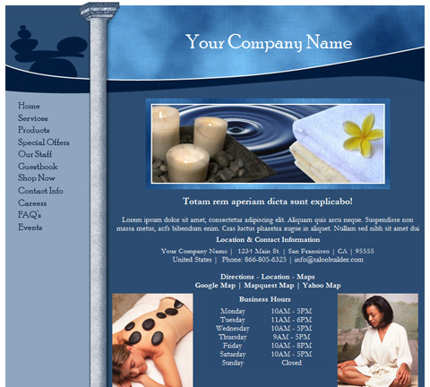 Stone Column Blue Website Design (206)