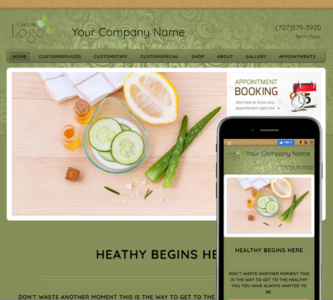 Inspire Balance Green Website Design (883)