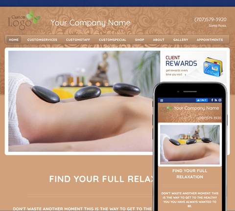 Inspire Relaxation TanBlue Website Design (888)